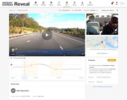 The fleet manager&apos;s view of the Verizon Connect Reveal dashboard.