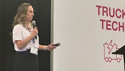 Julie Johnson, head of market development and growth for Volta Trucks, discusses redesigning trucks for safety during Move America 2022. Julie Johnson, head of market development and growth for Volta Trucks, discusses redesigning trucks for safety during Move America 2022.