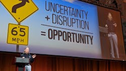 McLeod Software CEO Tom McLeod addresses customers at his company's 2022 user conference in Nashville. McLeod Software CEO Tom McLeod addresses customers at his company's 2022 user conference in Nashville.