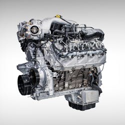 The new high-output 6.7-liter Power Stroke V8 engine.