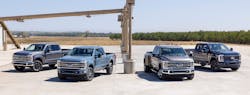 The 2023 Ford Super Duty lineup includes the F-250 Tremor off-road package, F-350 Limited, F-350 Lariat, and XL ST appearance package.
