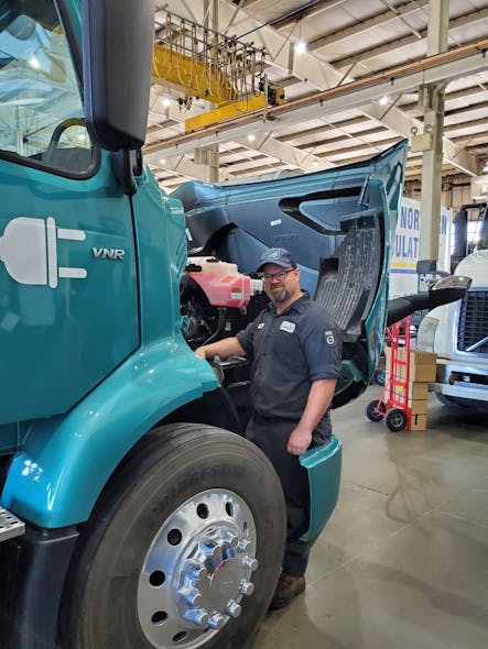 Expressway Trucks has two technicians trained to service battery-electric trucks.