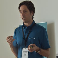 Manuel Aguirre, Volvo’s head of charging and infrastructure solutions for North America, who helped lead the summit session on the OEM’s charging and infrastructure solutions. Manuel Aguirre, Volvo’s head of charging and infrastructure solutions for North America, who helped lead the summit session on the OEM’s charging and infrastructure solutions.