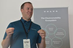 Dan Freeze, charging solutions product manager at Volvo Energy, which is the OEM’s newest business area dedicated to accelerating electrification. Dan Freeze, charging solutions product manager at Volvo Energy, which is the OEM’s newest business area dedicated to accelerating electrification.