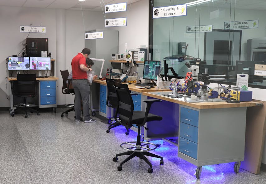 The Bendix Avon Headquarters has 27 test cells, including this R&amp;D lab.