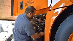 A. Duie Pyle conducts regular training on how to get accurate readouts from diagnostic tools. A. Duie Pyle conducts regular training on how to get accurate readouts from diagnostic tools.