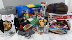 Items like these go into care packages that veterans receive as part of OOIDA&apos;s Truckers for Troops program.