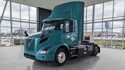 Volvo's VNR Electric model. Volvo's VNR Electric model.