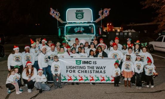 Employees of IMC Cos. showed up in force to participate in the 45th annual Collierville, Tennessee, Christmas parade on Dec. 2.