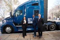 From left to right: Transition Trucking Winner Ashley Leiva and runners-up Sean Adams and David Marihugh From left to right: Transition Trucking Winner Ashley Leiva and runners-up Sean Adams and David Marihugh