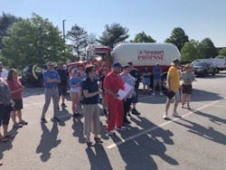 Rhode Island Trucking Association members turned out to support the Torch Run Truck Convoy for Special Olympics