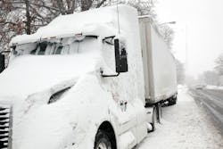 Pro tip: Keep a first-aid kit in the cab to for yourself and to help others. As far as staying warm goes, it would also behoove drivers to make sure they have warm clothes and at least one emergency thermal blanket. Pro tip: Keep a first-aid kit in the cab to for yourself and to help others. As far as staying warm goes, it would also behoove drivers to make sure they have warm clothes and at least one emergency thermal blanket.