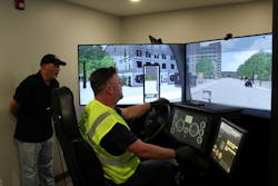 Leonard&apos;s Express makes sure to coach its drivers on a simulator from Virage Simulation.