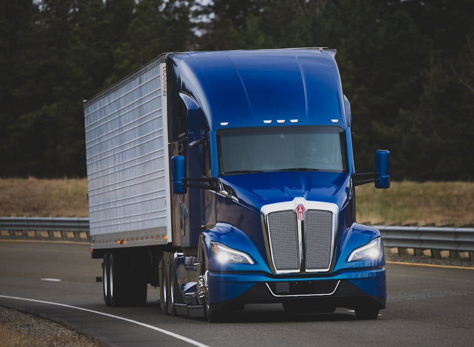 The T680 is one of Kenworth&apos;s Class 8 trucks that will be available for Virtual Vehicle integration starting in 2024.