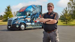 Schneider driver and U.S. Army veteran Jeff Waggoner. Schneider driver and U.S. Army veteran Jeff Waggoner.