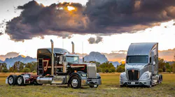 Kenworth's W900 Limited Edition (left) and T680 Signature Edition (right)