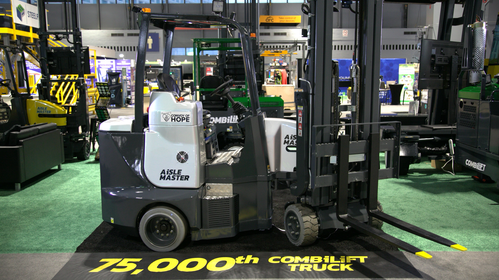 Combilift's 75,000th truck at Promat 2023 in Chicago.