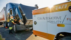 Cox Automotive Mobility Fleet Services operates more than 750 mobile service trucks to provide emergency maintenance across the country. Cox Automotive also provides towing and asset recovery services. Cox Automotive Mobility Fleet Services operates more than 750 mobile service trucks to provide emergency maintenance across the country. Cox Automotive also provides towing and asset recovery services.