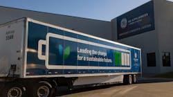 GE Appliances advertises its sustainability efforts on a trailer docked in Kentucky. GE Appliances advertises its sustainability efforts on a trailer docked in Kentucky.