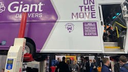 This Motiv-Giant Delivers EV does 105 miles on a full charge, but a delivery driver pushed the vehicle to 135 miles using the EV’s regenerative braking and using other techniques. This Motiv-Giant Delivers EV does 105 miles on a full charge, but a delivery driver pushed the vehicle to 135 miles using the EV’s regenerative braking and using other techniques.