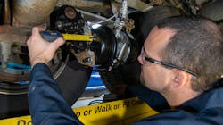 During roadside examinations, inspectors measure brake strokes at 90 to 100 psi of application pressure. During roadside examinations, inspectors measure brake strokes at 90 to 100 psi of application pressure.