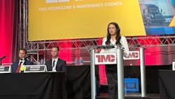Caitlin Dillion, senior manager of maintenance at Mississippi-based Jones Logistics, details how her fleet has endured ongoing equipment challenges during TMC's 2023 annual meeting. Caitlin Dillion, senior manager of maintenance at Mississippi-based Jones Logistics, details how her fleet has endured ongoing equipment challenges during TMC's 2023 annual meeting.