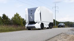 The Einride Pod Transported Finished Products On The Highway Between Ge Appliances&apos; Monogram Refrigeration Llc Manufacturing Plant And Warehouse