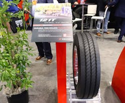 The new 121T trailer tire, launched in 2022, is targeted at drop-deck and heavy-haul trailer applications.