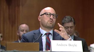 Andrew Boyle testifies before the U.S. Senate.