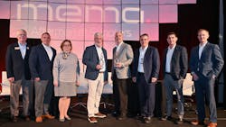 The Dana team and partner TruckPro were honored with the MEMA Aftermarket Suppliers Excellence award presented by Epicor. From left to right: Chris Gardner, MEMA; Ryan Devine, Dana; Beth Mooney, Dana; Steve Lockridge, TruckPro; Craig Bishop, Dana; Bill Nunnery, Dana; Tony Lofiego, Dana; and Jake Aschendorf, Epicor. The Dana team and partner TruckPro were honored with the MEMA Aftermarket Suppliers Excellence award presented by Epicor. From left to right: Chris Gardner, MEMA; Ryan Devine, Dana; Beth Mooney, Dana; Steve Lockridge, TruckPro; Craig Bishop, Dana; Bill Nunnery, Dana; Tony Lofiego, Dana; and Jake Aschendorf, Epicor.