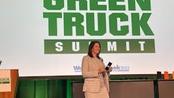 During a session at the Green Truck Summit during Work Truck Week 2023 in Indianapolis in March, Amy Dobrikova, VP of fleet solutions for Blink Charging, detailed steps fleets should take to set up charging infrastructure. During a session at the Green Truck Summit during Work Truck Week 2023 in Indianapolis in March, Amy Dobrikova, VP of fleet solutions for Blink Charging, detailed steps fleets should take to set up charging infrastructure.
