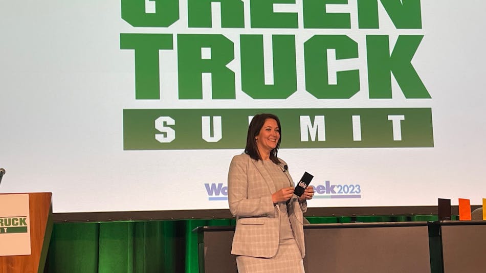 During a session at the Green Truck Summit during Work Truck Week 2023 in Indianapolis in March, Amy Dobrikova, VP of fleet solutions for Blink Charging, detailed steps fleets should take to set up charging infrastructure.
