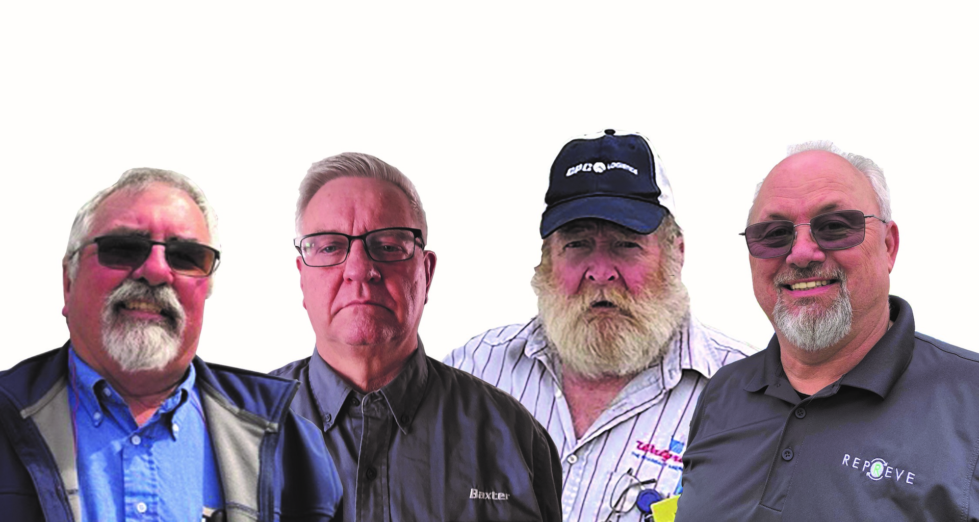 NPTC Driver Hall of Fame inductees are (from left) Claude Cook, Shaw Industries Group Inc.; Christopher Nelson, Baxter Healthcare Corporation; Ronald Mahar, Walgreen Oshkosh Inc. assigned by CPC Logistics, Inc.; and William Steele, Unifi Manufacturing Inc.