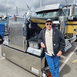 John McCormick, an owner-operator driving for Oakley Trucking, next to his 2021 Kenworth W900L, nicknamed 'Bandit,' which won second place at the 2023 Mid-America Trucking Show's PKY Truck Beauty Championship for its cab interior. John McCormick, an owner-operator driving for Oakley Trucking, next to his 2021 Kenworth W900L, nicknamed 'Bandit,' which won second place at the 2023 Mid-America Trucking Show's PKY Truck Beauty Championship for its cab interior.