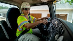 A CRH Americas driver operates in Ohio. A CRH Americas driver operates in Ohio.