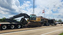 A flatbed pulls onto the static scale at the Riverside weigh station on I-40 in West Memphis, Arkansas. A flatbed pulls onto the static scale at the Riverside weigh station on I-40 in West Memphis, Arkansas.