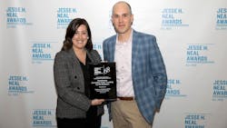 FleetOwner Editor-in-Chief Cristina Commendatore, left, and Executive Editor Josh Fisher at the 2022 Jesse H. Neal Awards in New York. FleetOwner Editor-in-Chief Cristina Commendatore, left, and Executive Editor Josh Fisher at the 2022 Jesse H. Neal Awards in New York.
