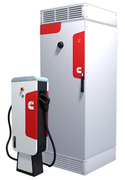 The Cummins Flex 180 is a stationary 180 kW DC charging system.
