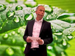 Mathias Carlbaum, president and CEO of Navistar, during a press conference at ACT Expo 2023. Mathias Carlbaum, president and CEO of Navistar, during a press conference at ACT Expo 2023.