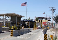 U.S.-Mexico border crossing. U.S.-Mexico border crossing.