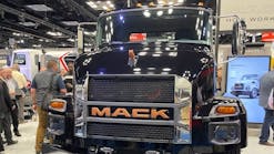 The Mack MD Electric at its March unveiling at Work Truck Week 2023 in Indianapolis.