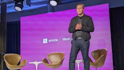 Robert Falck, Einride’s founder and CEO, speaks during Einride Mesh in New York City on June 8. Robert Falck, Einride’s founder and CEO, speaks during Einride Mesh in New York City on June 8.