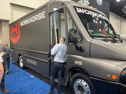 The Workhorse W56 at its unveiling in March at Work Truck Week in Indianapolis. The Workhorse W56 at its unveiling in March at Work Truck Week in Indianapolis.