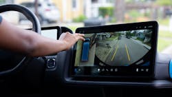 Rivian van safety features include drive cams with 360-degree visibility, as well as a larger-than-average windshield for enhanced driver visibility. The EVs also sport sensors that work in tandem collision warnings and automatic emergency braking. Rivian van safety features include drive cams with 360-degree visibility, as well as a larger-than-average windshield for enhanced driver visibility. The EVs also sport sensors that work in tandem collision warnings and automatic emergency braking.