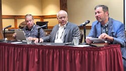 From left to right are Brian Pattison, NATT general manager, Ken Johnson, Leonard's Express CEO, and Wendell Erb, Erb Group president. From left to right are Brian Pattison, NATT general manager, Ken Johnson, Leonard's Express CEO, and Wendell Erb, Erb Group president.