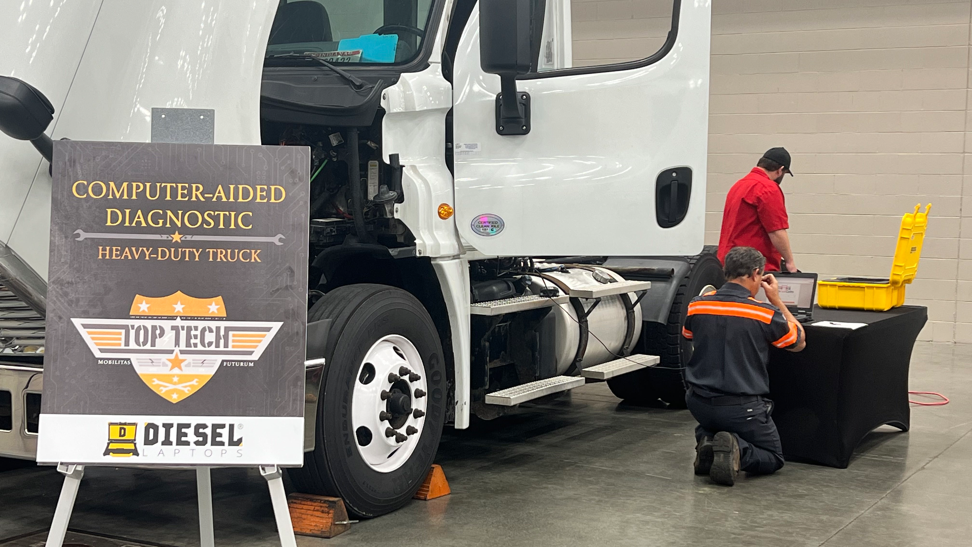 Cox Automotive Mobility technician at testing station during the Top Tech competition.