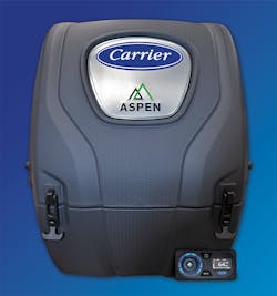 The newly designed Aspen diesel auxiliary power unit (APU) from Carrier Transicold.