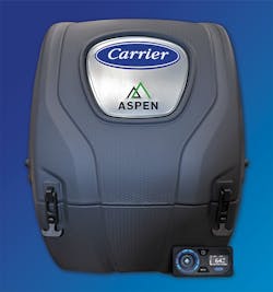 The newly designed Aspen diesel auxiliary power unit (APU) from Carrier Transicold. The newly designed Aspen diesel auxiliary power unit (APU) from Carrier Transicold.