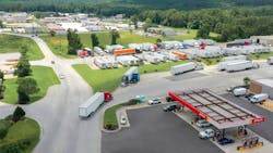 The first Kodiak Robotics autonomous truckport, at a Pilot travel center outside Atlanta.