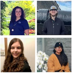 Transervice College Scholarship winners (clockwise from top): Nicoletta Boik, Alex Grzybowski, Annah Singh, and Katie Lindemann. Transervice College Scholarship winners (clockwise from top): Nicoletta Boik, Alex Grzybowski, Annah Singh, and Katie Lindemann.